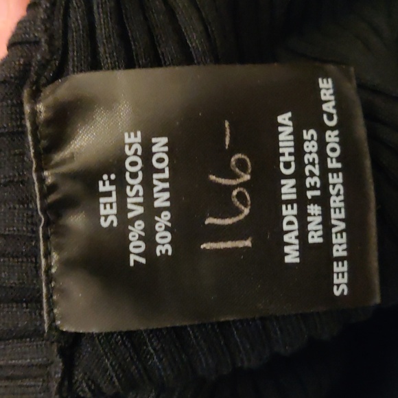 New!Love Token Black Asymmetrical Knit Sweater Dress Long Sleeves Sz Med - Picture 13 of 13